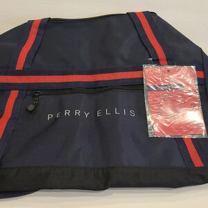 Nwt Perry Ellis Weekender duffle bag blue and red 19×13×9,5 in (L)